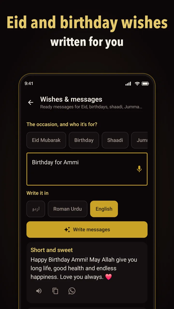 Eid and birthday wishes written for you