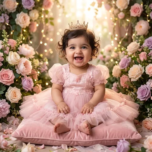 Baby girl princess photo: example made with Gemini