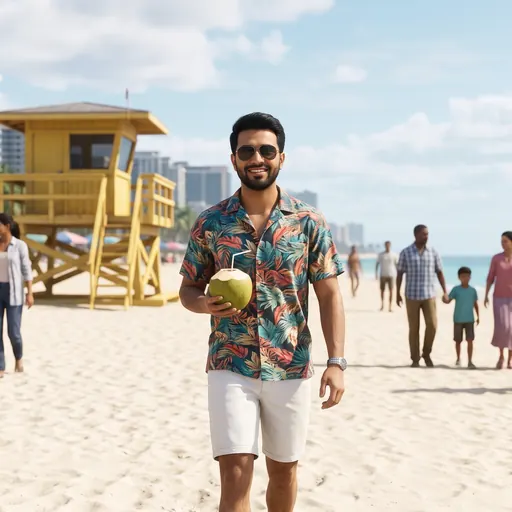 GTA 6 day on Vice Beach: example made with Gemini