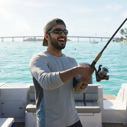 GTA 6 fishing in the Leonida Keys: example made with Gemini
