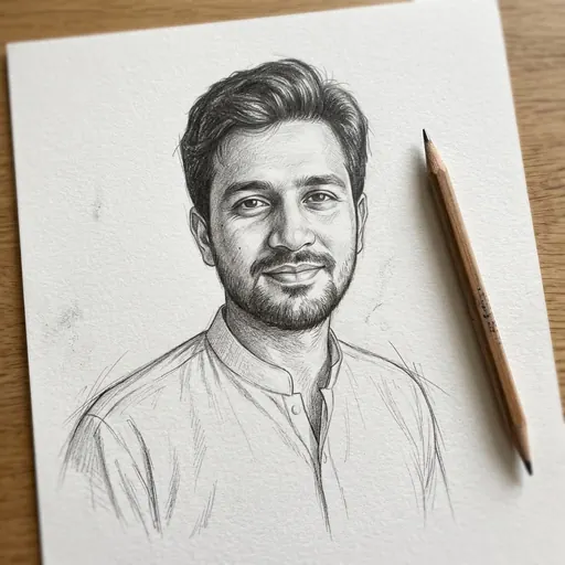 پنسل اسکیچ تصویر: جیمنائی سے بنی مثال